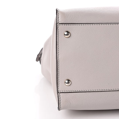Fendi Vitello Dolce Shiny Nappa Large Peekaboo Iconic Satchel Grey 6 of 11