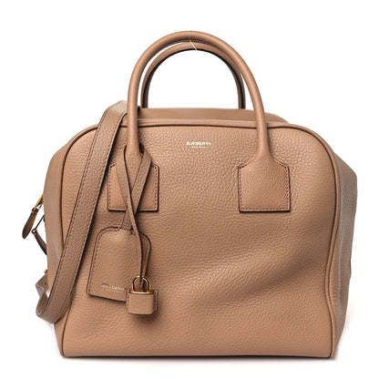 Burberry Grainy Calfskin Medium Cube Bowling Bag Biscuit 1 of 10