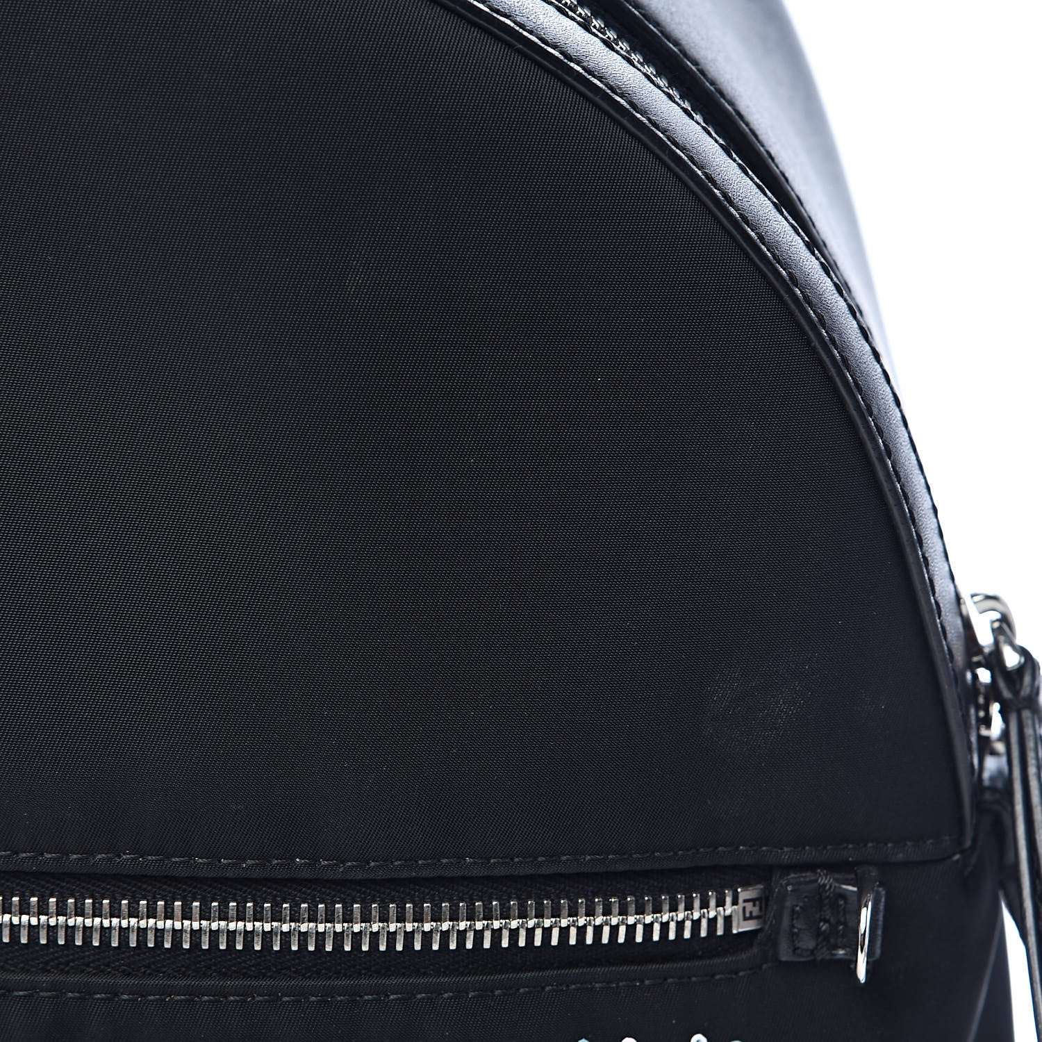 Fendi Nylon Vitello Liberty Sequin Fun Fair Embroidered Backpack Black 10 of 11