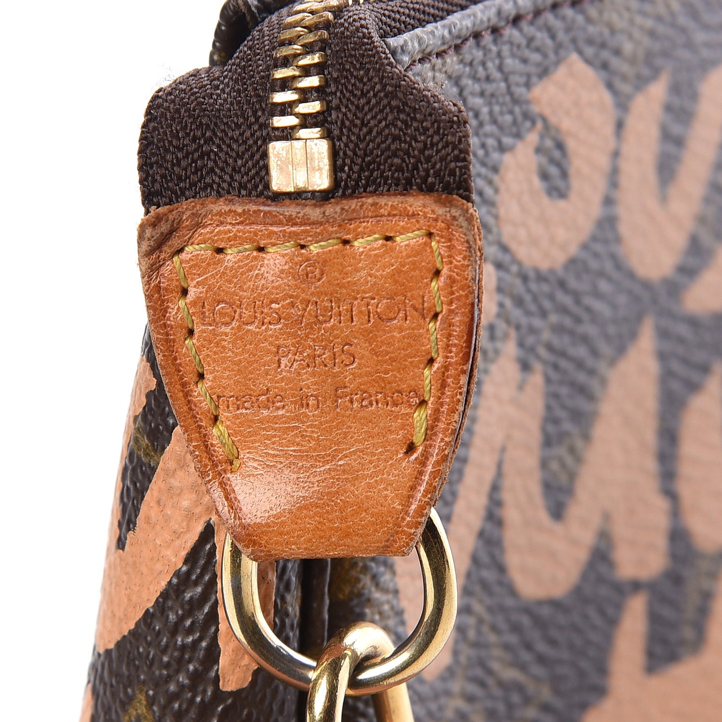 Monogram Graffiti Pochette Accessories Peach