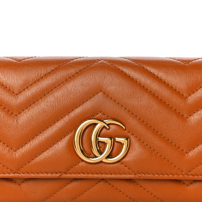 Gucci Calfskin Matelasse GG Marmont Continental Wallet Cognac 8 of 11