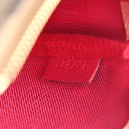 Louis Vuitton Damier Azur 2021 Christmas Animation Hollywood Mini Pochette Accessories Fuchsia 7 of 8