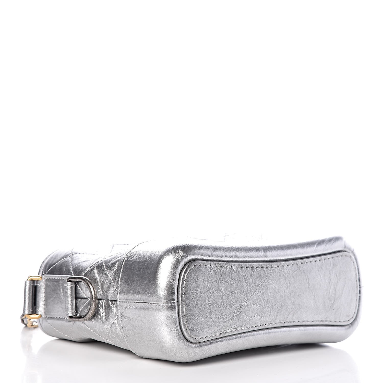 Chanel Metallic Aged Calfskin Quilted Small Gabrielle Hobo Silver 6 of 12