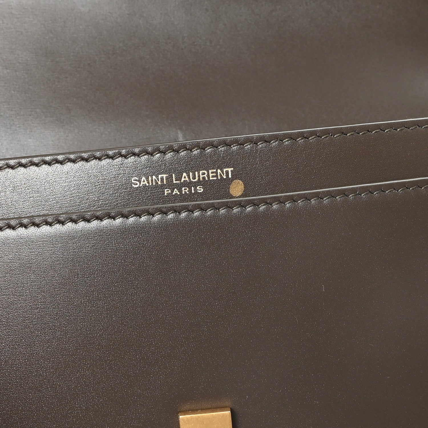 Saint Laurent Box Calfskin Mini Voltaire Shoulder Bag Deep Musk 6 of 11