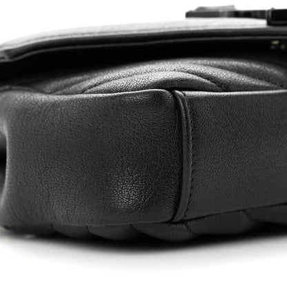 Saint Laurent Sheepskin Matelasse Chevron Monogram Classic Baby Chain Bag Black 9 of 15
