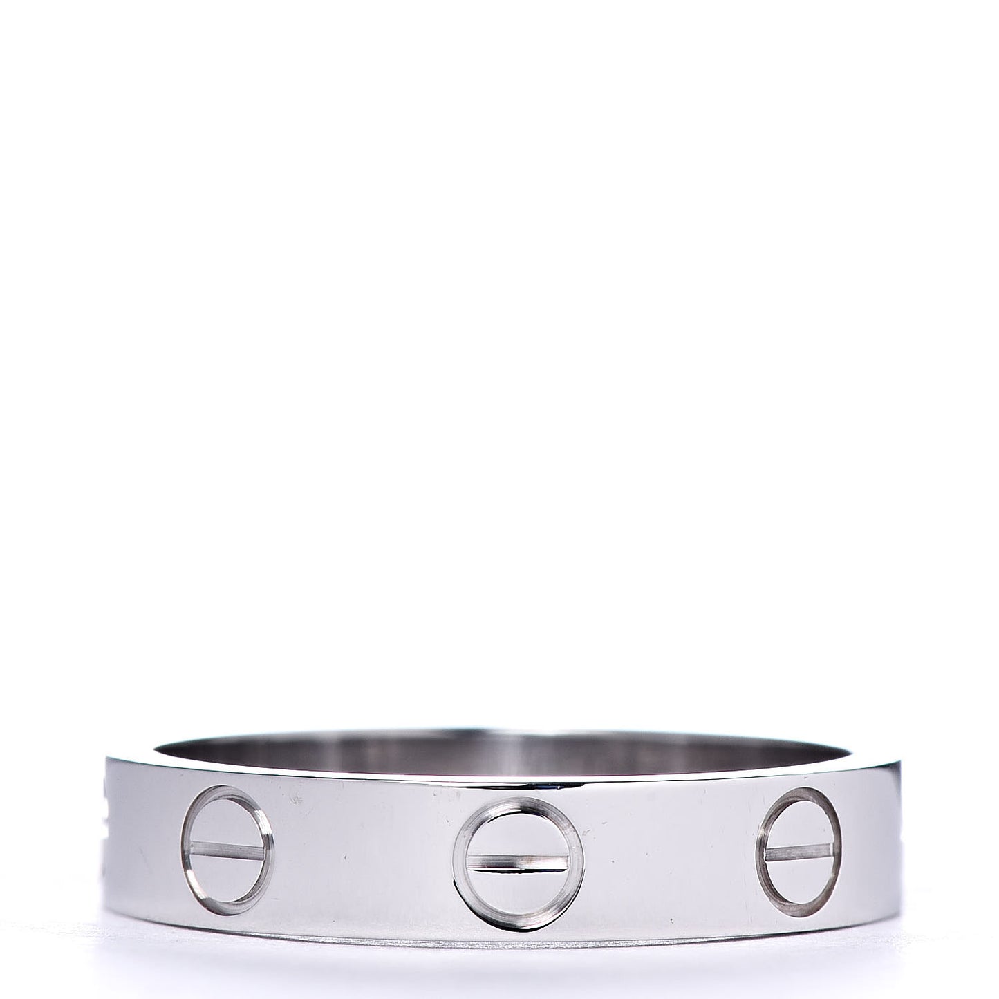 18K White Gold 3.5mm LOVE Wedding Band Ring 50 5.25