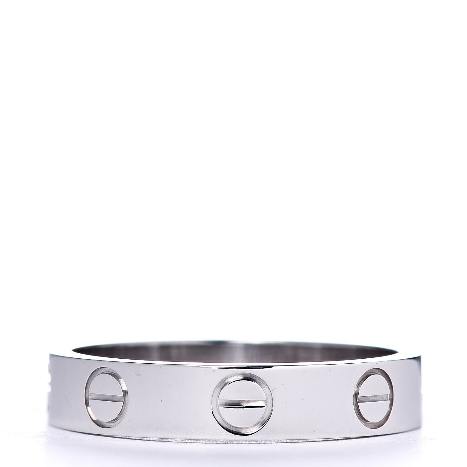 Cartier 18K White Gold 3.5mm LOVE Wedding Band Ring 50 5.25 3 of 5
