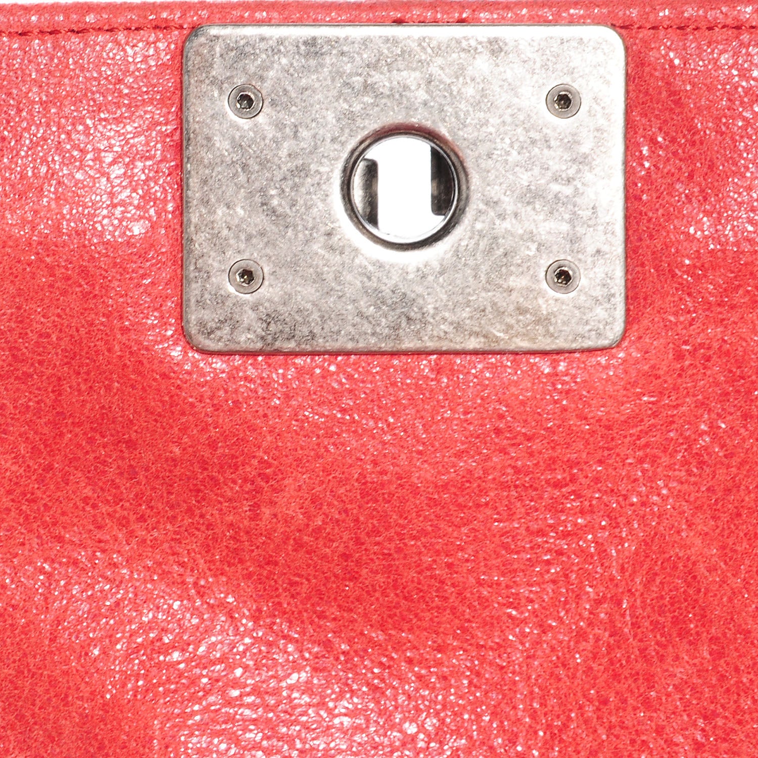 Chanel Iridescent Calfskin Quilted Small Gentle Square Boy Flap Red 6 of 9