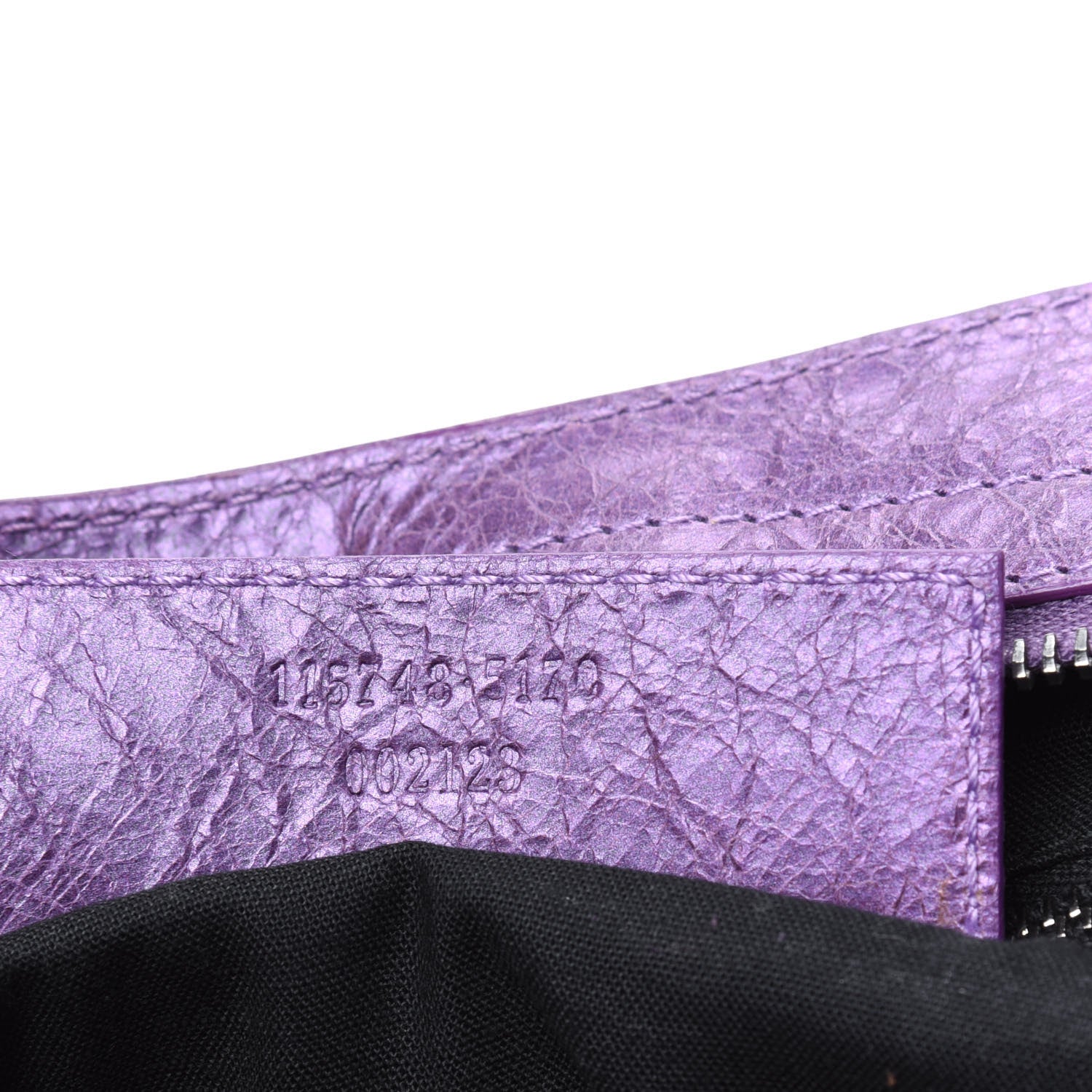 Balenciaga Agneau Classic Hardware City Metallic Purple 7 of 18