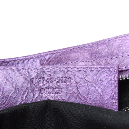 Balenciaga Agneau Classic Hardware City Metallic Purple 7 of 18
