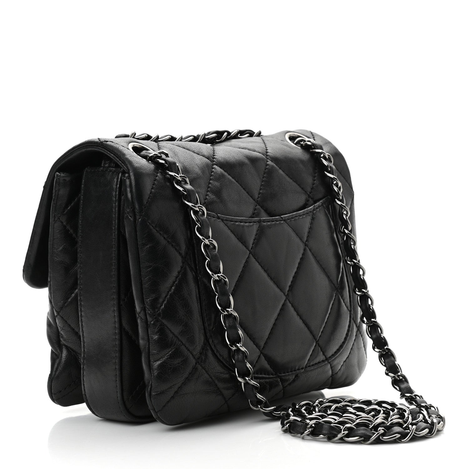 Chanel Lambskin Quilted Mini Chanel 3 Flap Black 3 of 10