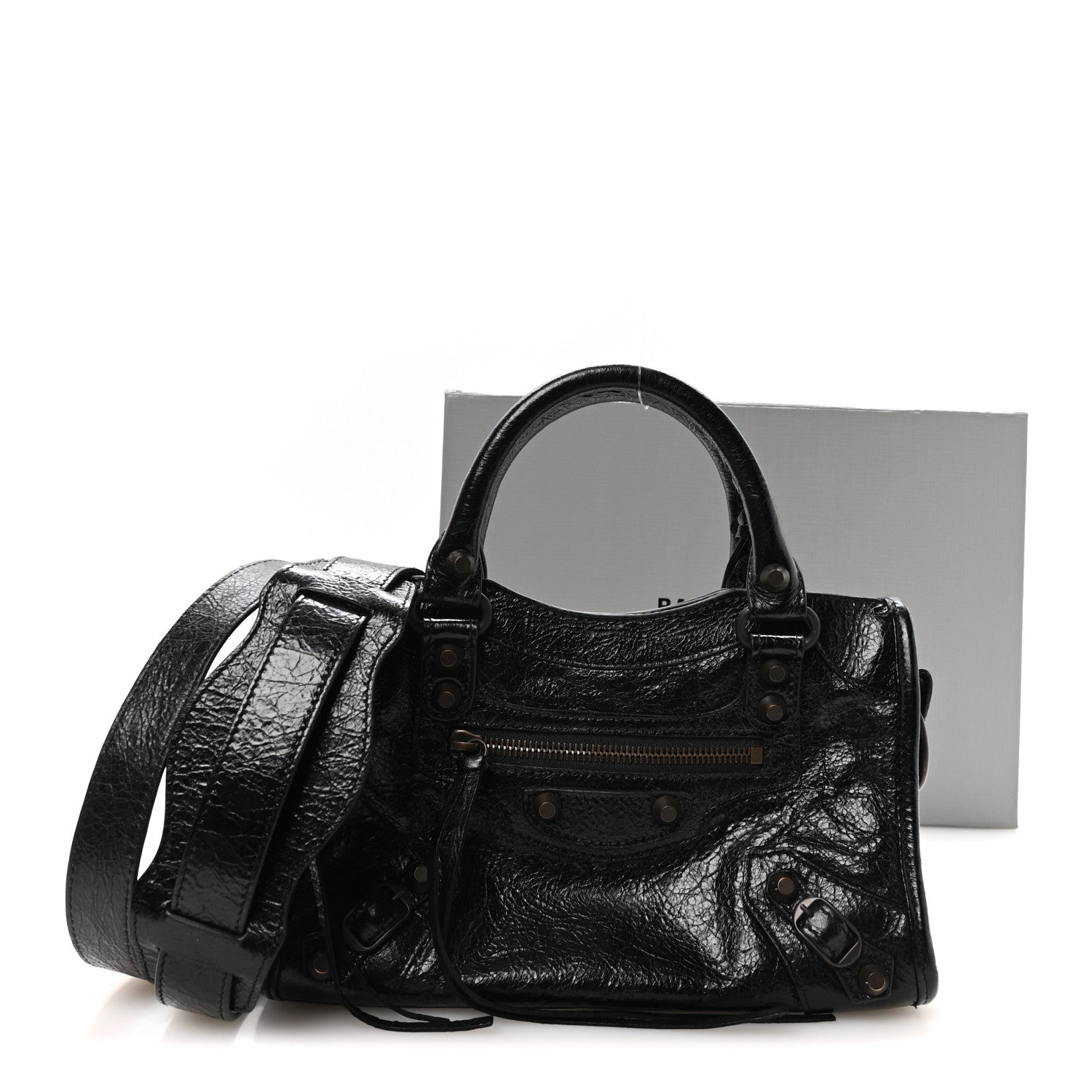 Balenciaga Agneau Arena Classic Hardware Le City Mini Black 11 of 11