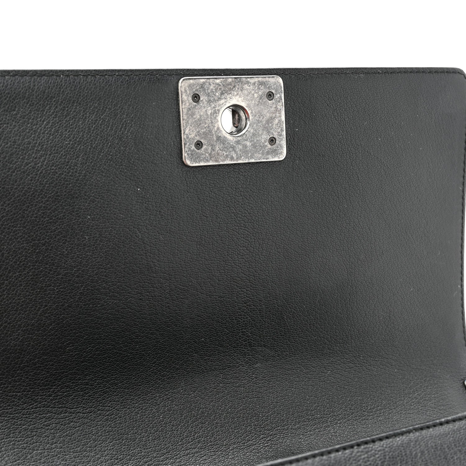 Chanel Goatskin Quilted Patent Medium Duo Boy Flap Black 13 of 15