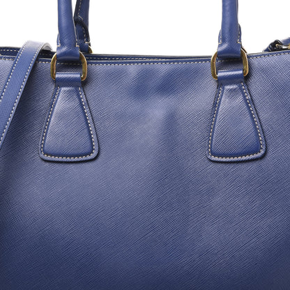 Prada Saffiano Lux Medium Bi-Color Tote Bluette Turchese 9 of 9