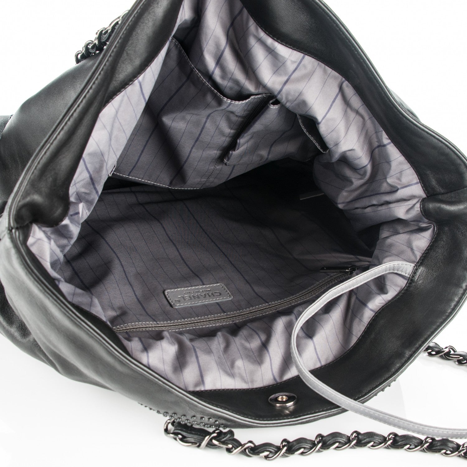 Chanel Lambskin CC Studded Bonbons Tote Black 5 of 7