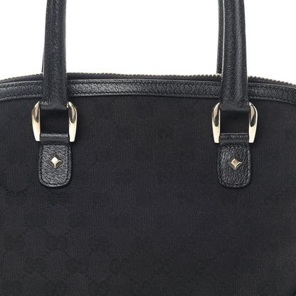Gucci Monogram Medium Horsebit Nail Dome Bag Black 9 of 11