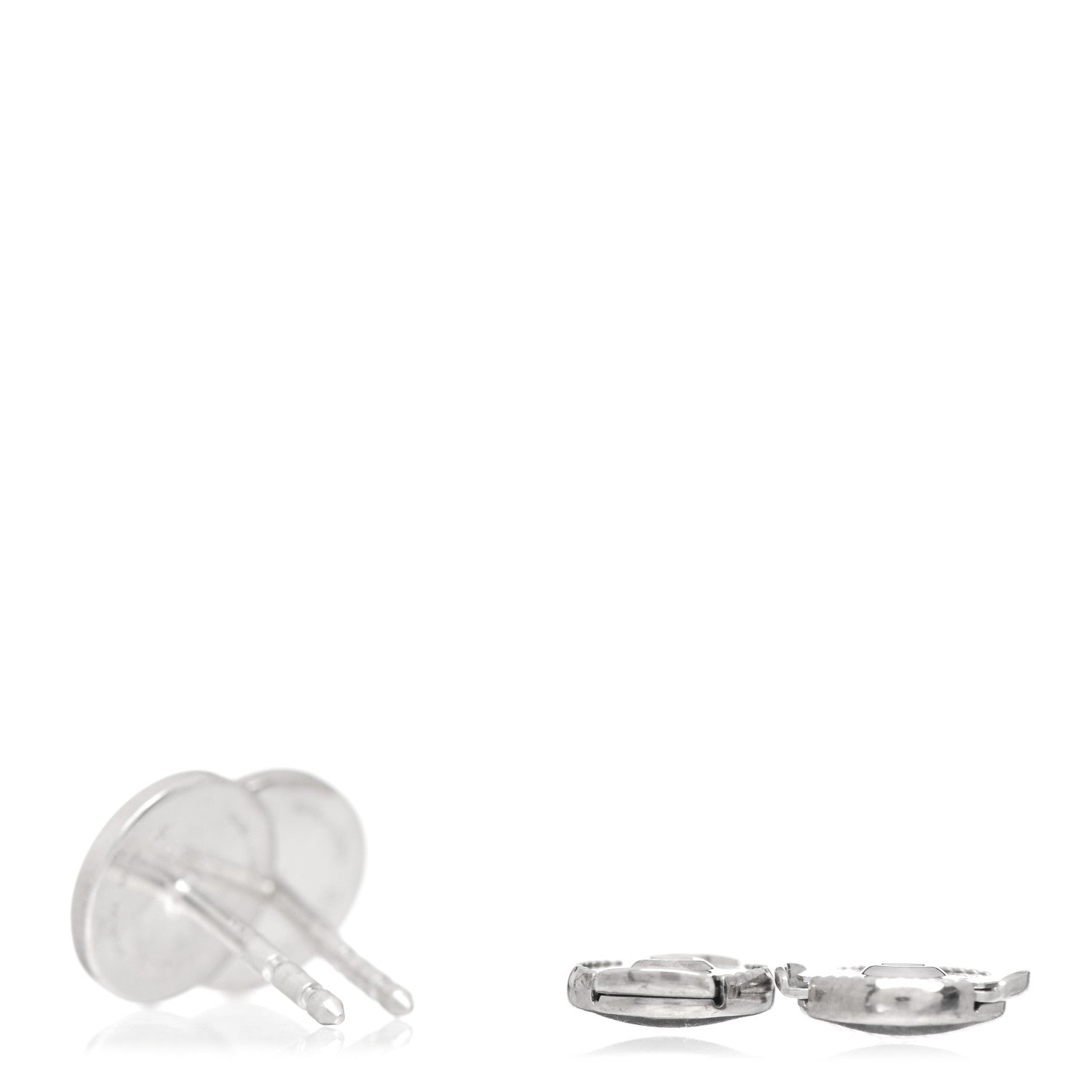 Hermes Sterling Silver TPM Ex-Libris Earrings 3 of 5