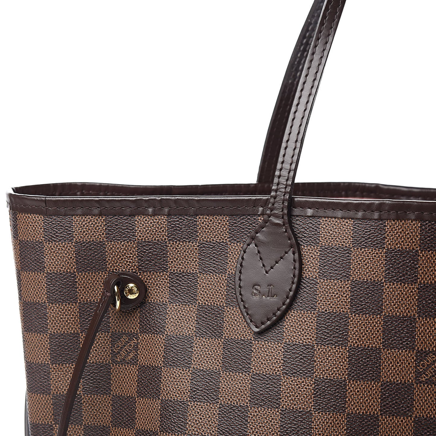 Damier Ebene Neo Neverfull MM Rose Ballerine