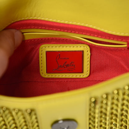 Christian Louboutin Calfskin Spikes Mini Sweety Charity Crossbody Bag Mimosa 6 of 12