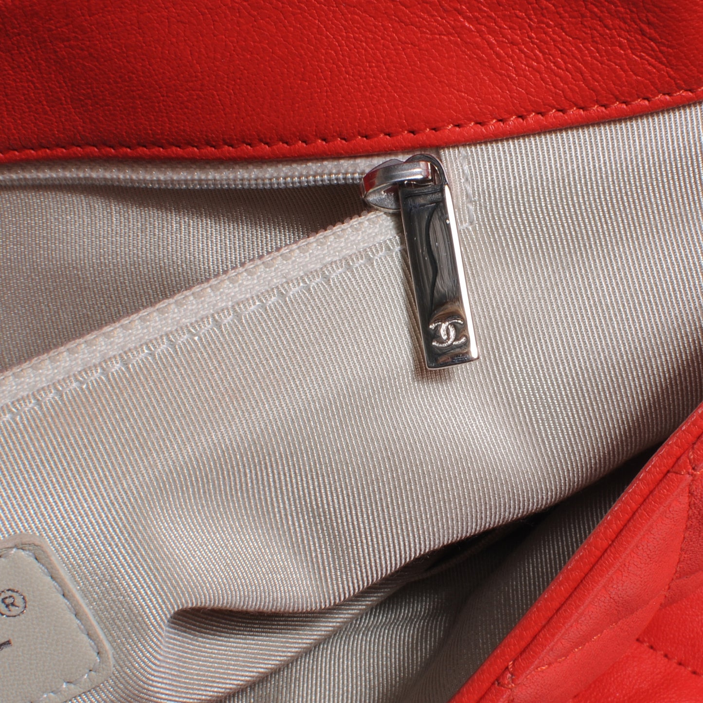 Washed Lambskin Chain Around Maxi Flap Bag Red