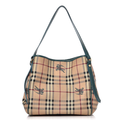 Burberry Haymarket Check Small Canterbury Tote Aqua Green 1 of 18