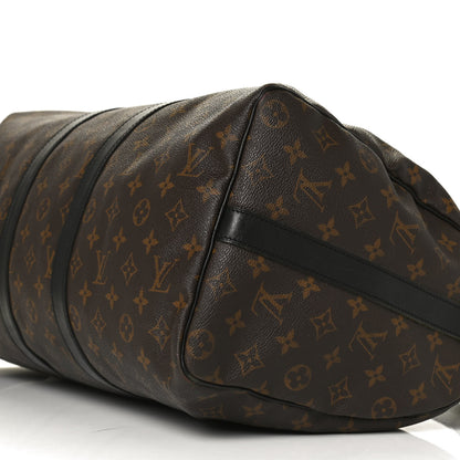 Louis Vuitton Monogram Macassar Keepall Bandouliere 45 10 of 17