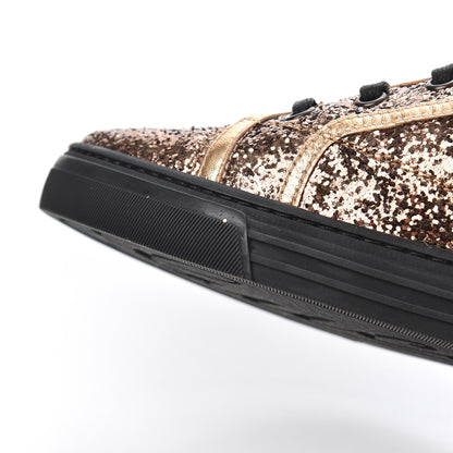 Gucci Nappa Glitter Galactica High Top Sneakers 38.5 Copper 9 of 11
