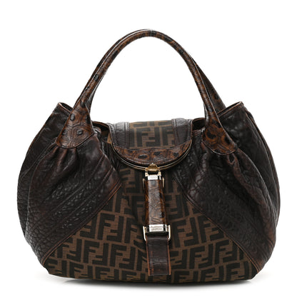 Fendi Zucca Nappa Nuvolata Vitello Tortuga Spy Tobacco Moro 1 of 11