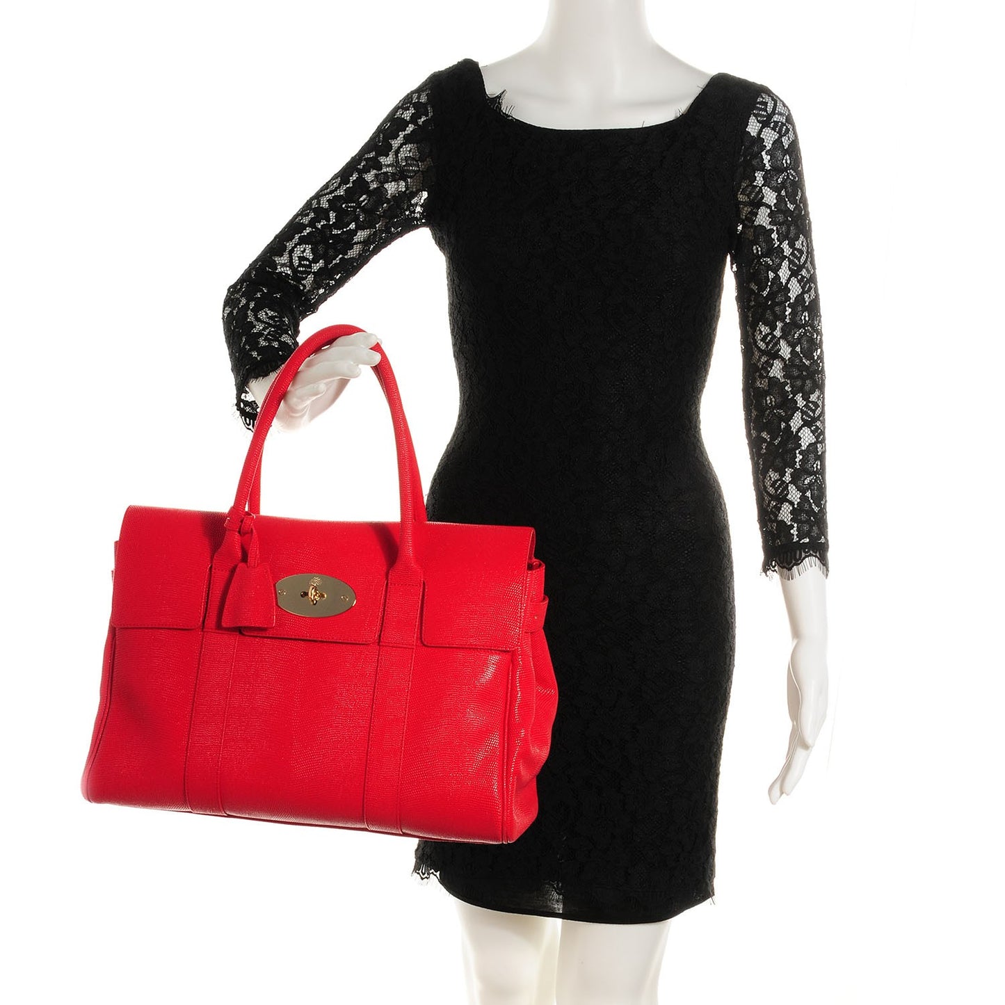 Textured Lizard Print Bayswater Red