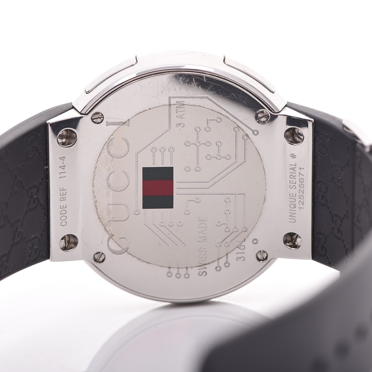 Gucci Stainless Steel Rubber 40mm Digital I-Watch Black 6 of 7