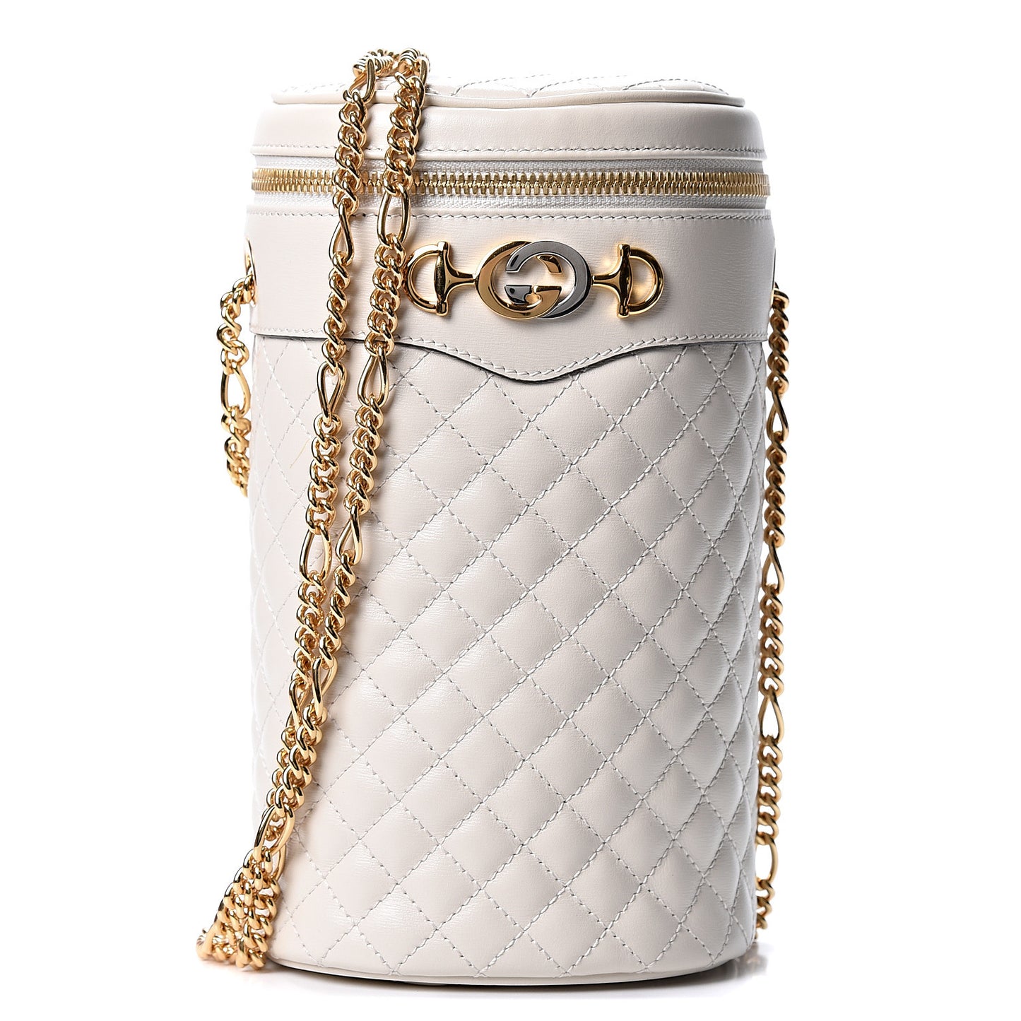 Calfskin Trapuntata Zumi Belt Bag Off White