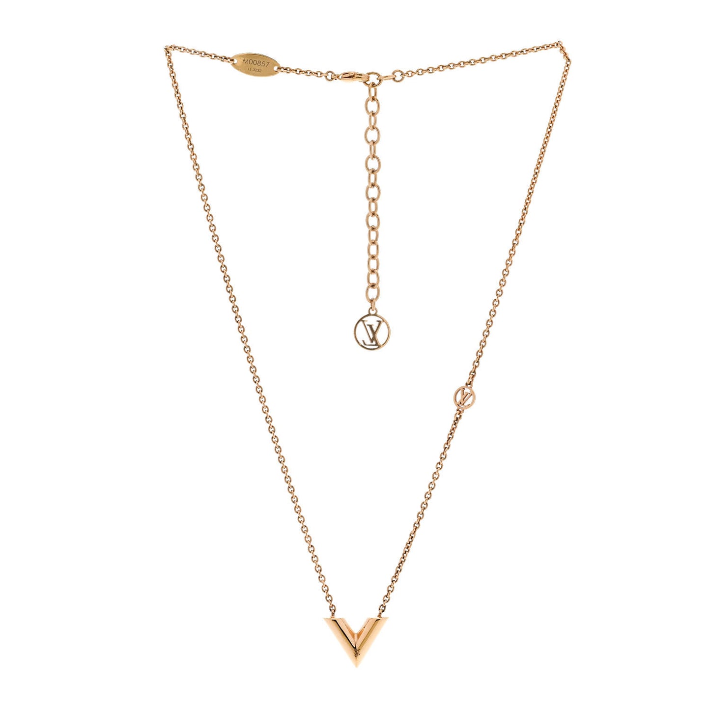 Essential V Necklace Gold