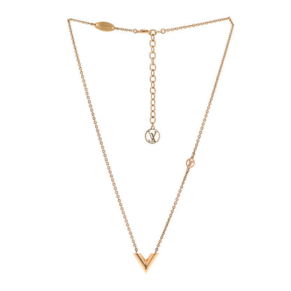 Louis Vuitton Essential V Necklace Gold 3 of 6