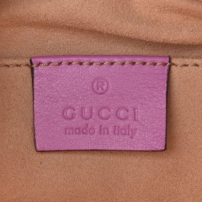 Gucci Calfskin Matelasse Small GG Marmont Chain Shoulder Bag Candy Mousse 6 of 10