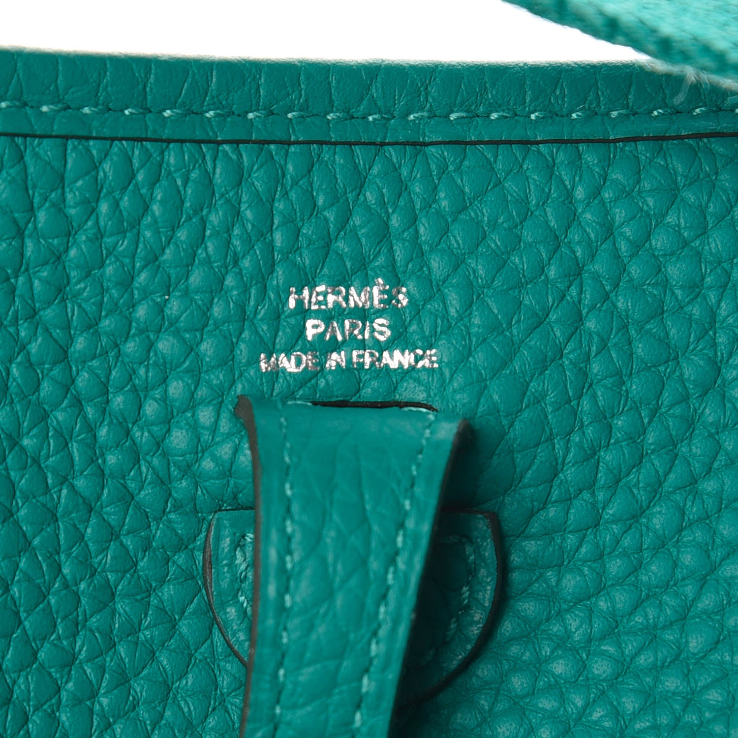 Hermes Taurillon Clemence Evelyne TPM Vert Verone 6 of 10