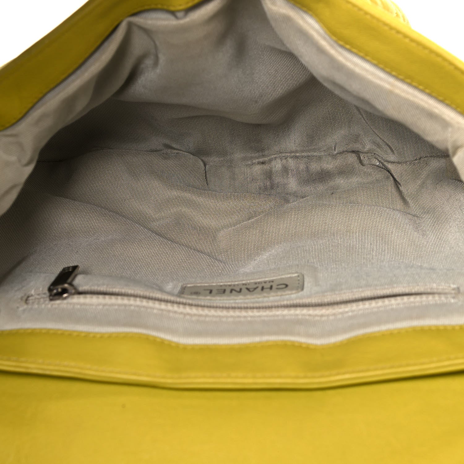 Chanel Washed Lambskin Chain Around Medium Messenger Yellow 5 of 15