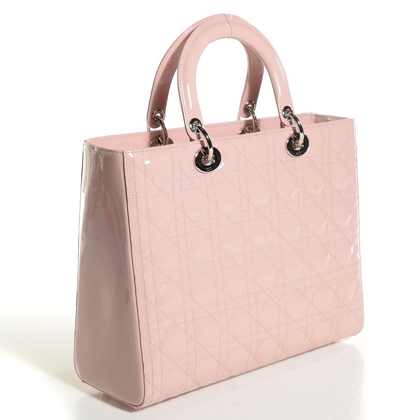 Patent Cannage Large Lady Dior Light Pink