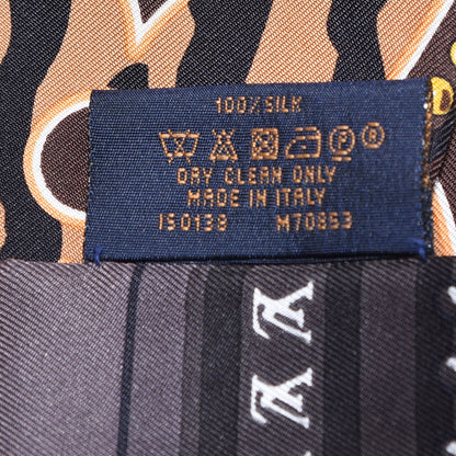 Louis Vuitton Silk Monogram LV World Bandeau Brown 3 of 4