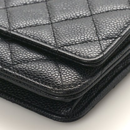 Chanel Caviar Quilted Wallet on Chain WOC Black 9 of 9