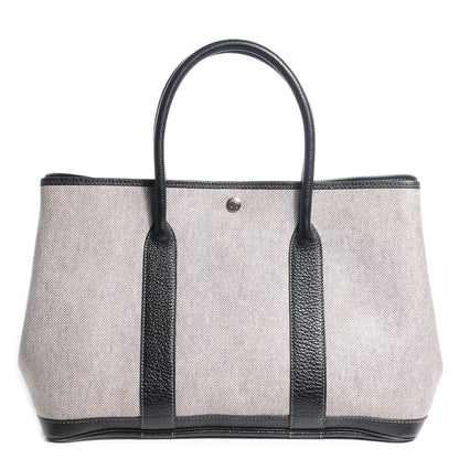 Hermes Toile Buffle Skipper Garden Party 36 MM Tote Black 1 of 9