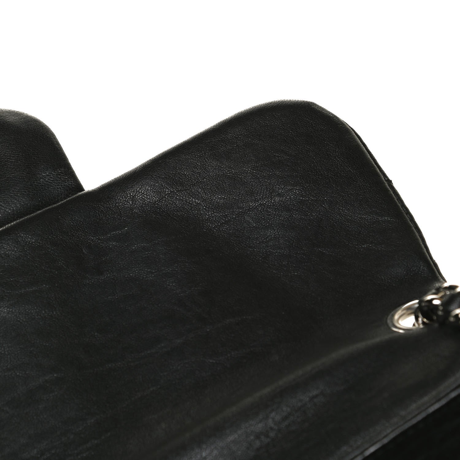 Chanel Washed Lambskin Quilted Medium Chain Around Messenger Black 14 of 15