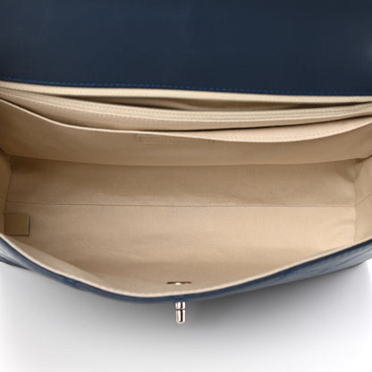 Chanel Calfskin Quilted In The Business Flap Dark Blue 4 of 12