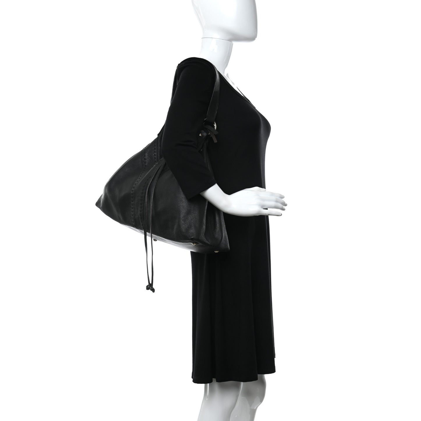 Calfskin Reversible Double Sac Y Tote Gold Black