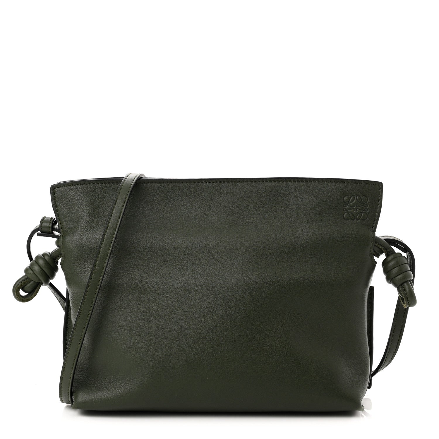 Loewe Calfskin Mini Flamenco Knot Clutch Vintage Khaki 1 of 10