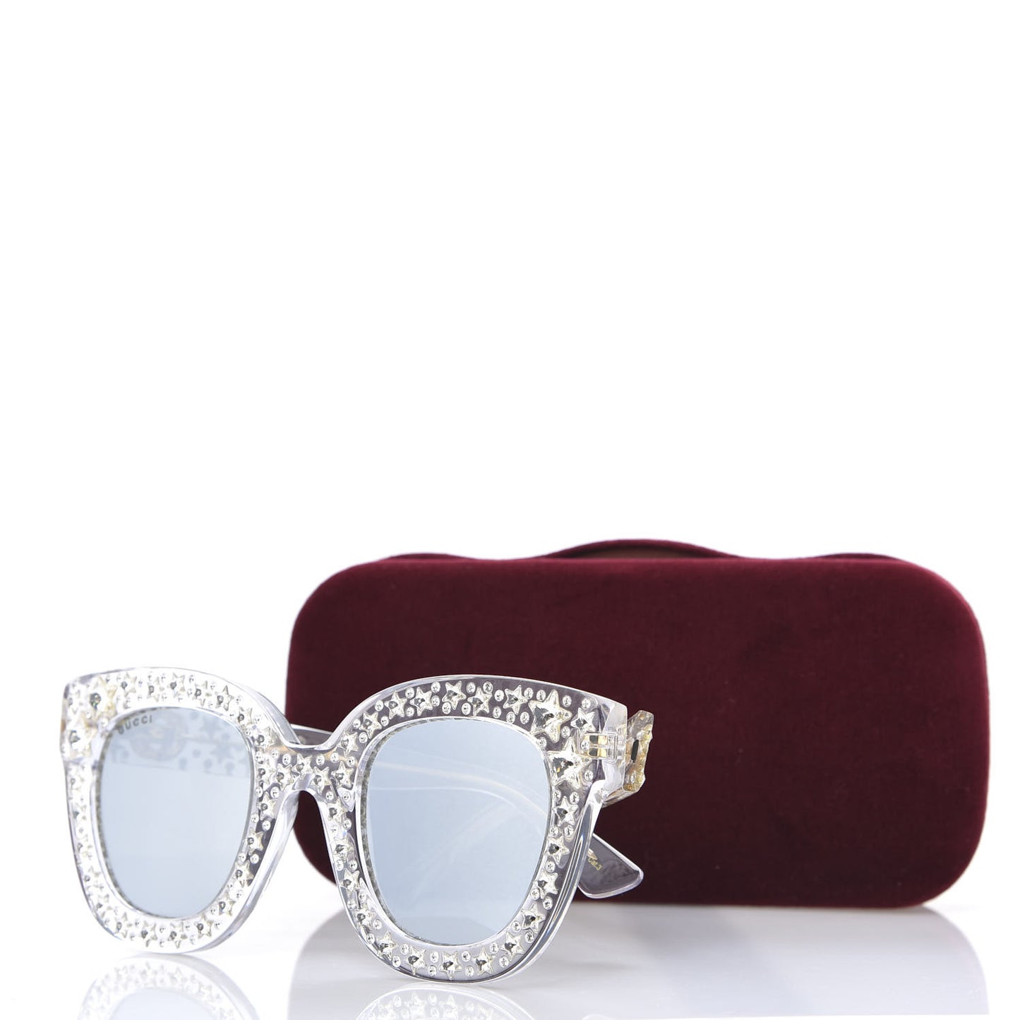 Acetate Crystal Oversize Mirrored Star Sunglasses GG0116S