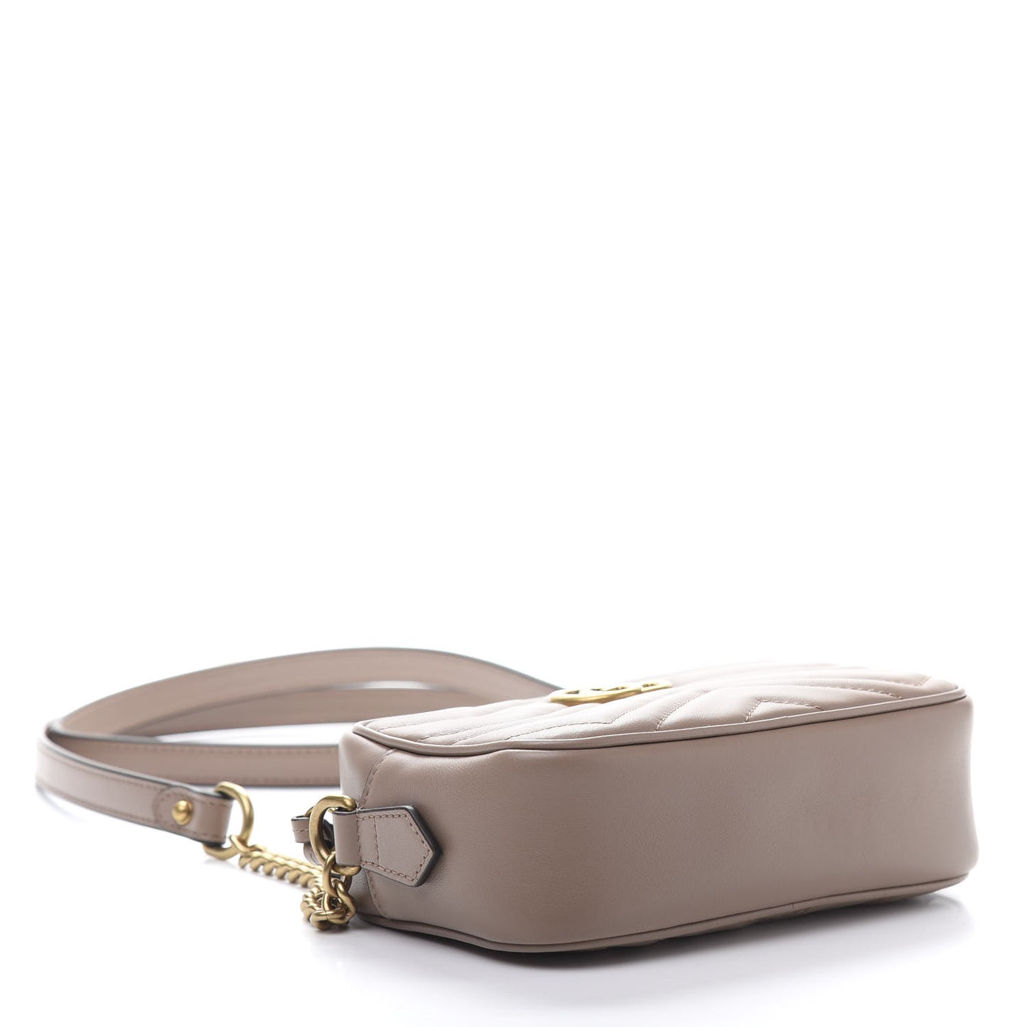 Calfskin Matelasse Mini GG Marmont Chain Shoulder Bag Porcelain Rose