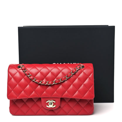 Chanel Caviar Quilted Medium Double Flap Red 12 of 12