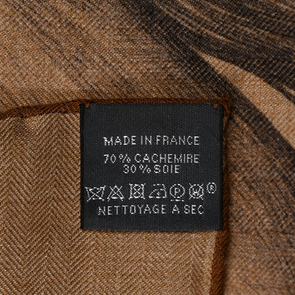 Hermes Cashmere Silk Les Ailes De Pegase Scarf 100 Caramel Black Creme 4 of 4