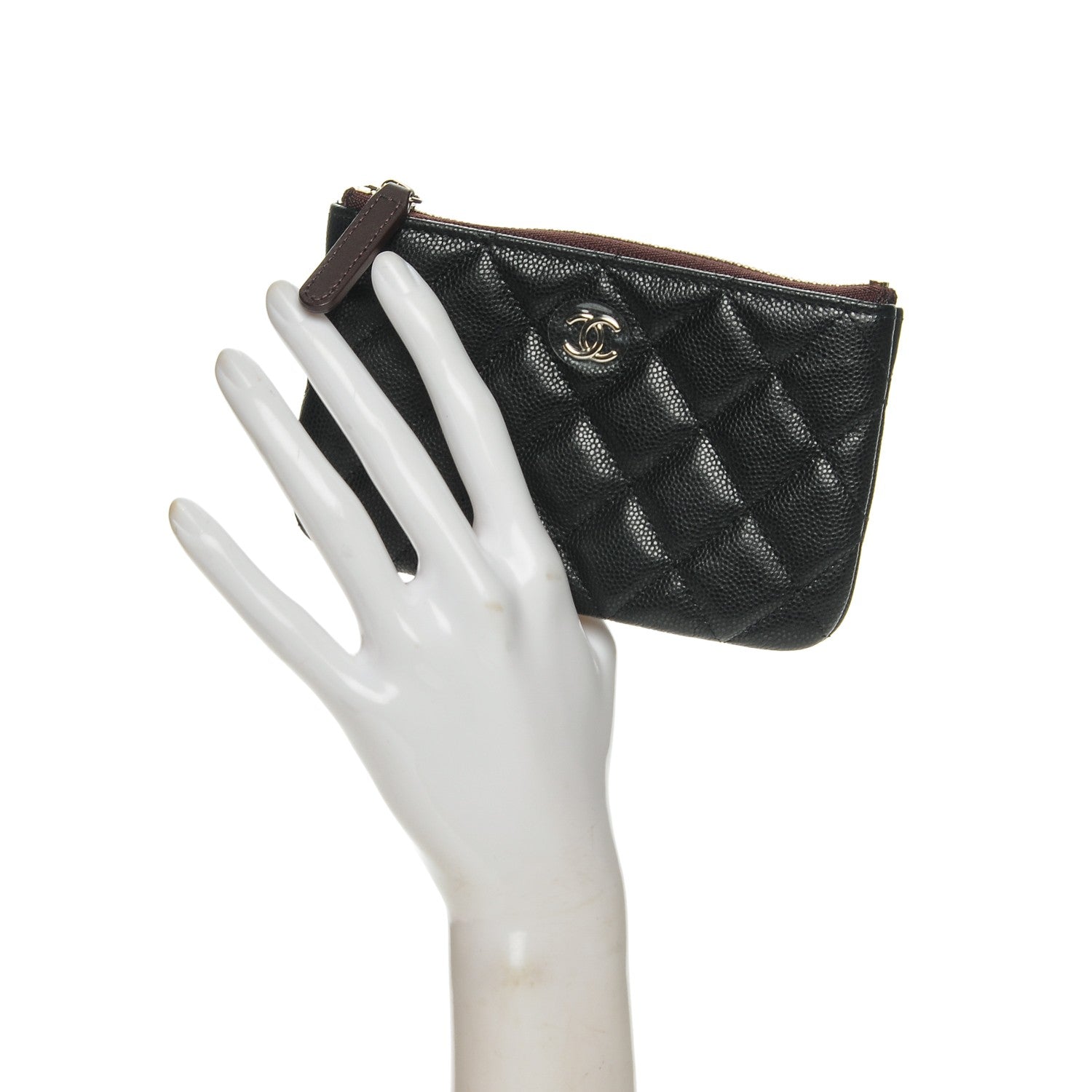 Chanel Caviar Quilted Small Cosmetic Case Black 2 of 7