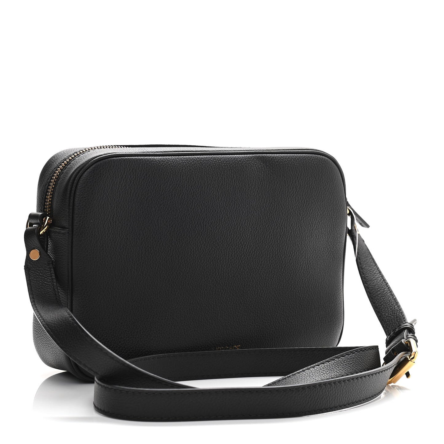 Grained Calfskin Medusa Camera Bag Black